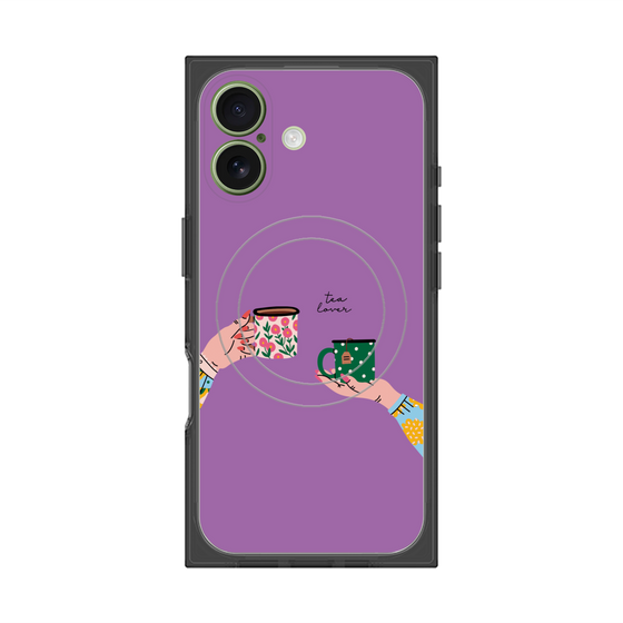 プレミアムスクエアケース with MagSafe［ Teatime - Purple ］