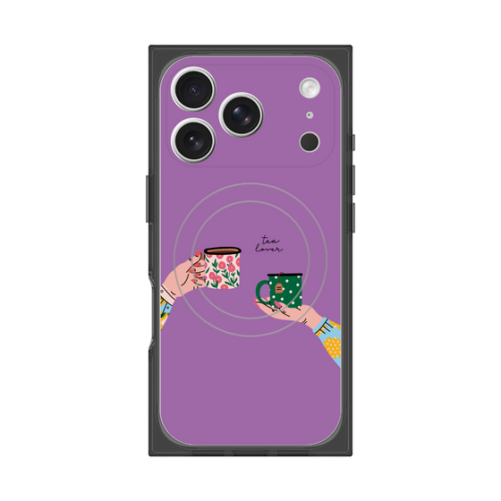 プレミアムスクエアケース with MagSafe［ Teatime - Purple ］