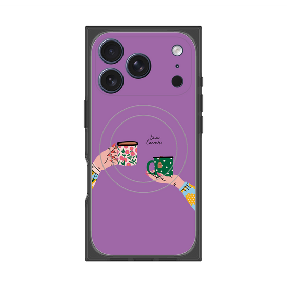 プレミアムスクエアケース with MagSafe［ Teatime - Purple ］