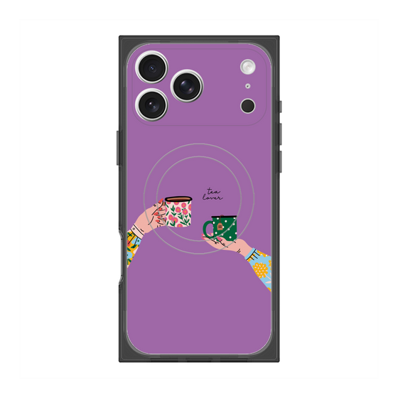 プレミアムスクエアケース with MagSafe［ Teatime - Purple ］