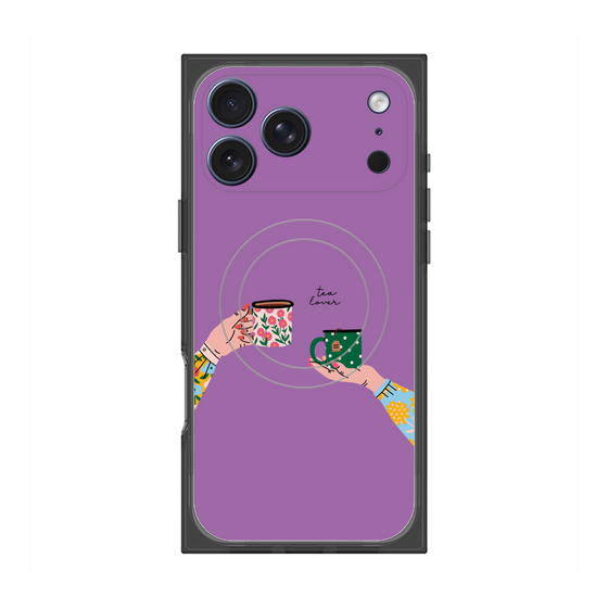 プレミアムスクエアケース with MagSafe［ Teatime - Purple ］