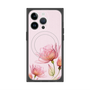 プレミアムスクエアケース with MagSafe［ Natural Flower - Pink ］