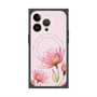 プレミアムスクエアケース with MagSafe［ Natural Flower - Pink ］