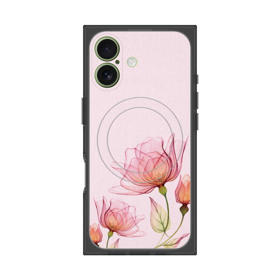 プレミアムスクエアケース with MagSafe［ Natural Flower - Pink ］
