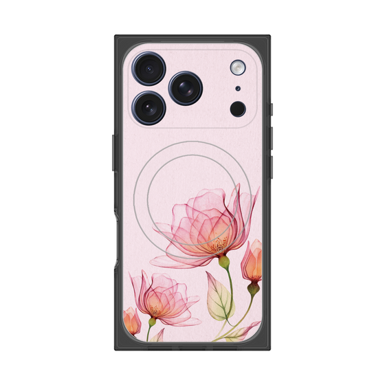 プレミアムスクエアケース with MagSafe［ Natural Flower - Pink ］