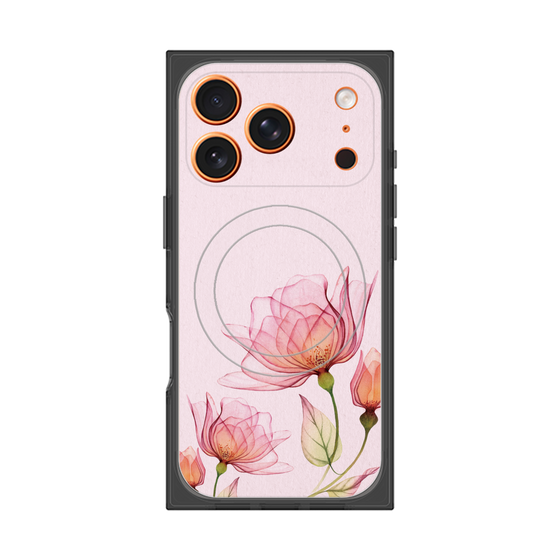 プレミアムスクエアケース with MagSafe［ Natural Flower - Pink ］