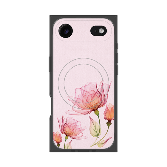 プレミアムスクエアケース with MagSafe［ Natural Flower - Pink ］