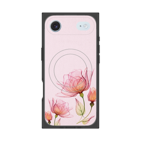 プレミアムスクエアケース with MagSafe［ Natural Flower - Pink ］