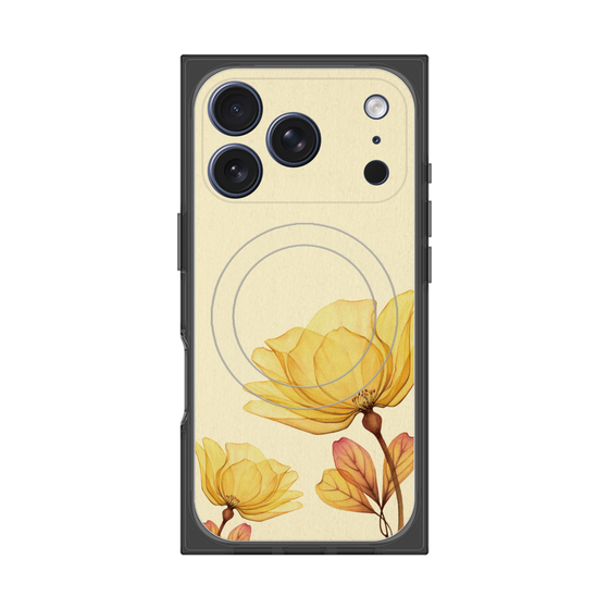プレミアムスクエアケース with MagSafe［ Natural Flower - Yellow ］