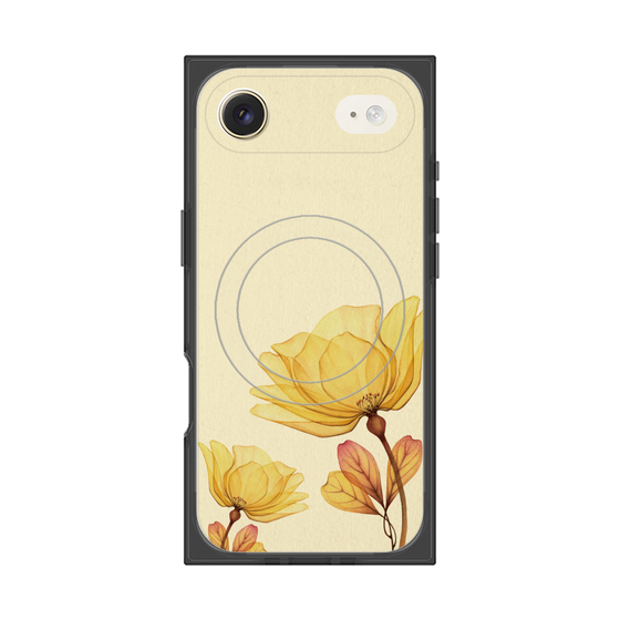 プレミアムスクエアケース with MagSafe［ Natural Flower - Yellow ］