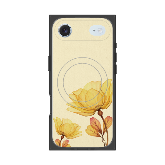 プレミアムスクエアケース with MagSafe［ Natural Flower - Yellow ］