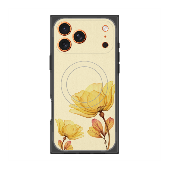 プレミアムスクエアケース with MagSafe［ Natural Flower - Yellow ］