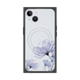 プレミアムスクエアケース with MagSafe［ Natural Flower - blue ］