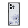 プレミアムスクエアケース with MagSafe［ Natural Flower - blue ］