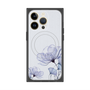 プレミアムスクエアケース with MagSafe［ Natural Flower - blue ］