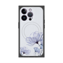 プレミアムスクエアケース with MagSafe［ Natural Flower - blue ］