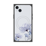 プレミアムスクエアケース with MagSafe［ Natural Flower - blue ］