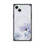 プレミアムスクエアケース with MagSafe［ Natural Flower - blue ］