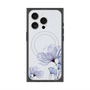 プレミアムスクエアケース with MagSafe［ Natural Flower - blue ］