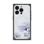 プレミアムスクエアケース with MagSafe［ Natural Flower - blue ］