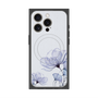 プレミアムスクエアケース with MagSafe［ Natural Flower - blue ］
