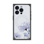 プレミアムスクエアケース with MagSafe［ Natural Flower - blue ］