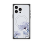 プレミアムスクエアケース with MagSafe［ Natural Flower - blue ］