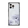 プレミアムスクエアケース with MagSafe［ Natural Flower - blue ］