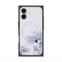 プレミアムスクエアケース with MagSafe［ Natural Flower - blue ］