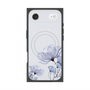 プレミアムスクエアケース with MagSafe［ Natural Flower - blue ］