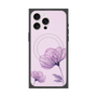 プレミアムスクエアケース with MagSafe［ Natural Flower - Purple ］