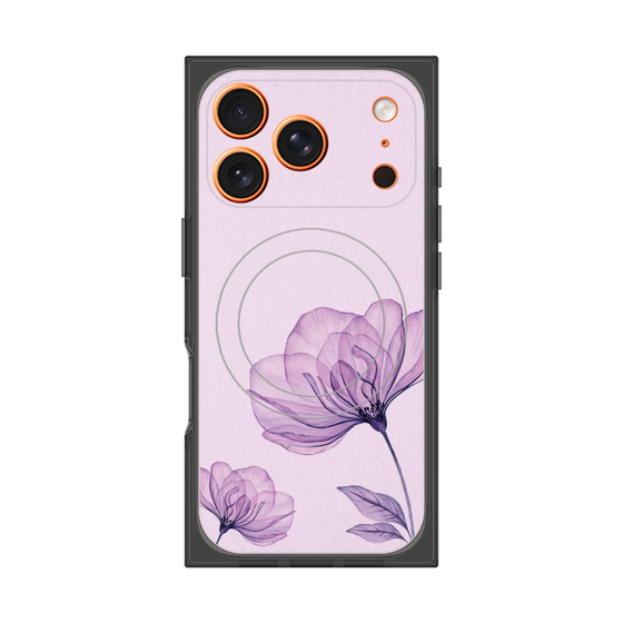 プレミアムスクエアケース with MagSafe［ Natural Flower - Purple ］