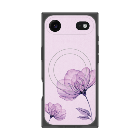 プレミアムスクエアケース with MagSafe［ Natural Flower - Purple ］