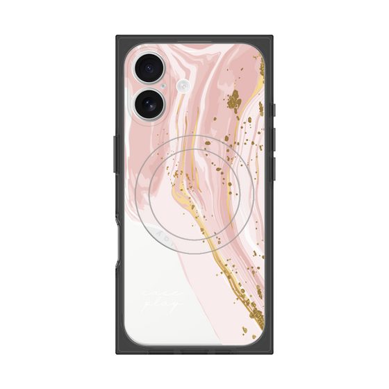 プレミアムスクエアケース with MagSafe［ Melting pink ］