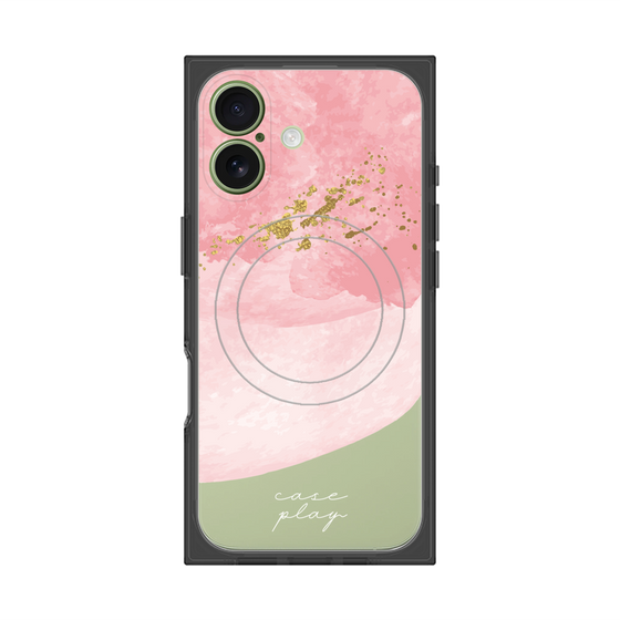 プレミアムスクエアケース with MagSafe［ pink layered ］