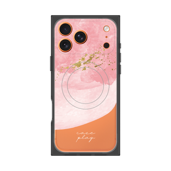 プレミアムスクエアケース with MagSafe［ pink layered ］