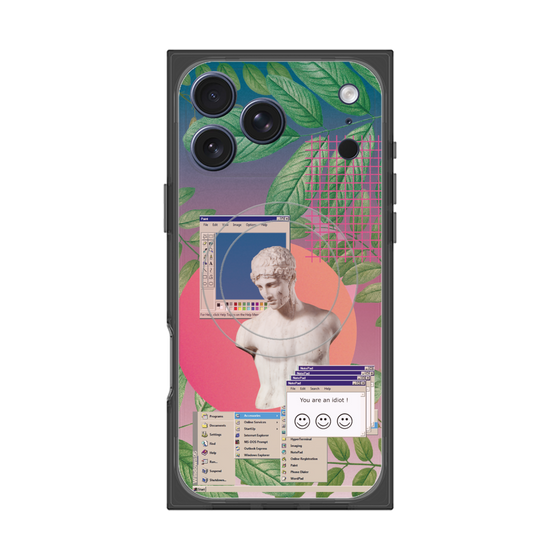 プレミアムスクエアケース with MagSafe［ vapor wave ］