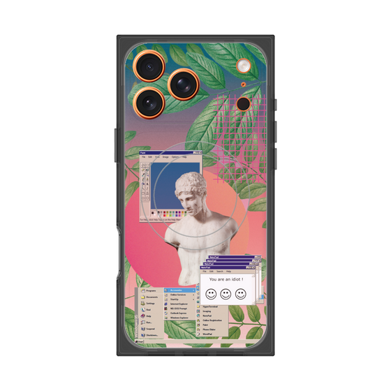 プレミアムスクエアケース with MagSafe［ vapor wave ］