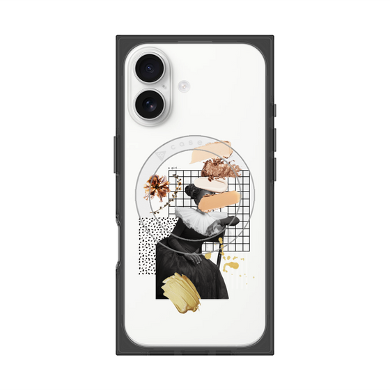 プレミアムスクエアケース with MagSafe［ Artistic Fall in Beige ］