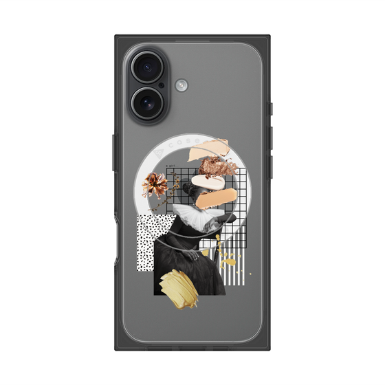 プレミアムスクエアケース with MagSafe［ Artistic Fall in Beige ］