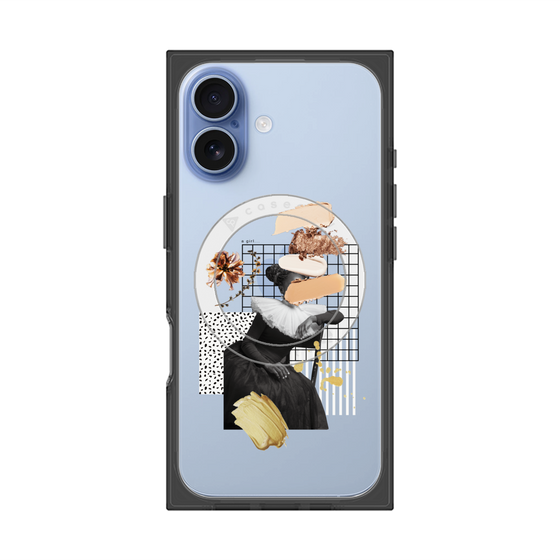 プレミアムスクエアケース with MagSafe［ Artistic Fall in Beige ］