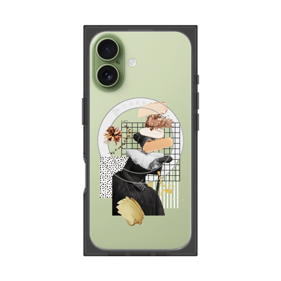プレミアムスクエアケース with MagSafe［ Artistic Fall in Beige ］