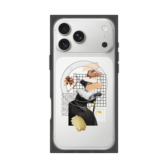 プレミアムスクエアケース with MagSafe［ Artistic Fall in Beige ］