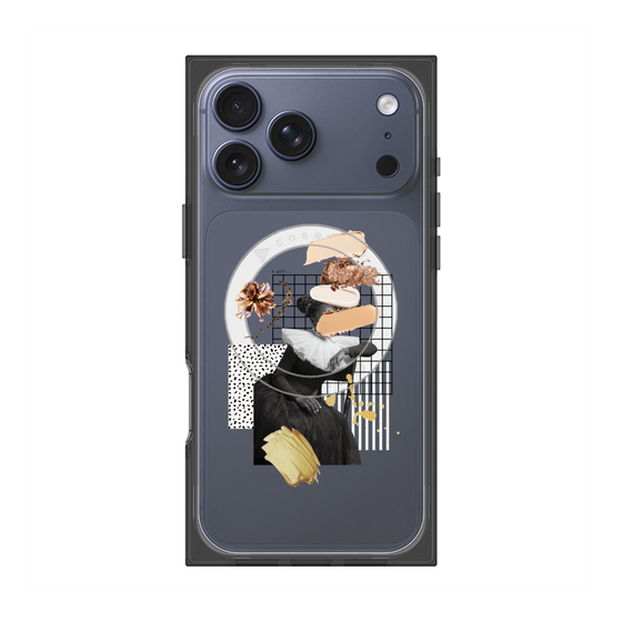 プレミアムスクエアケース with MagSafe［ Artistic Fall in Beige ］