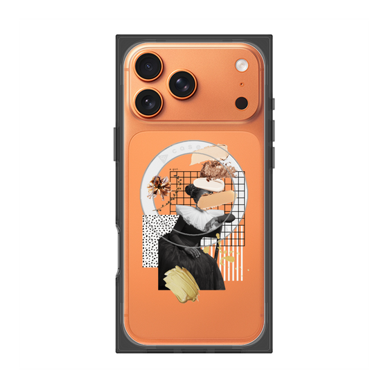 プレミアムスクエアケース with MagSafe［ Artistic Fall in Beige ］