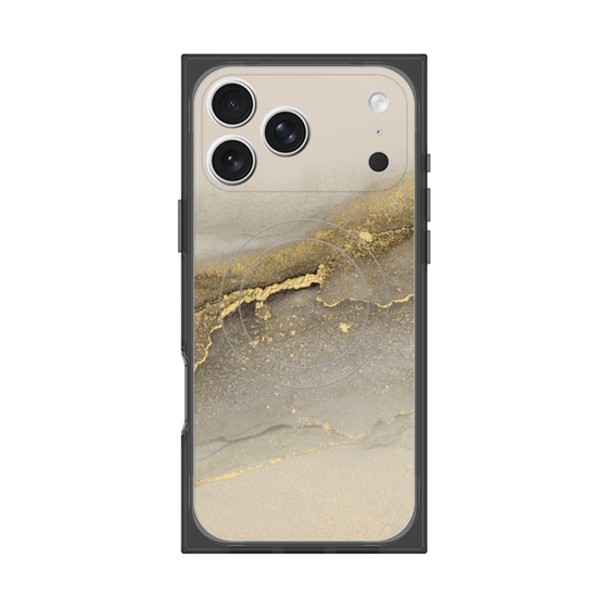 プレミアムスクエアケース with MagSafe［ Marble Gray ］