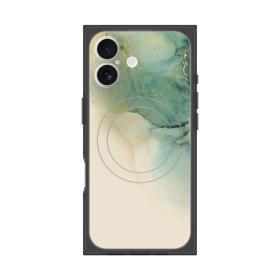プレミアムスクエアケース with MagSafe［ Marble Green ］