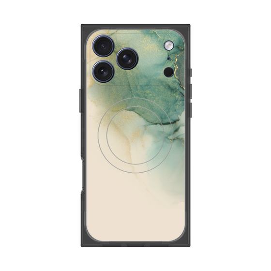 プレミアムスクエアケース with MagSafe［ Marble Green ］