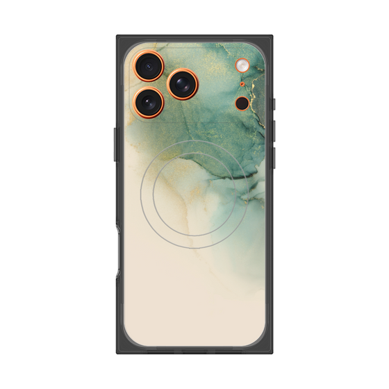 プレミアムスクエアケース with MagSafe［ Marble Green ］