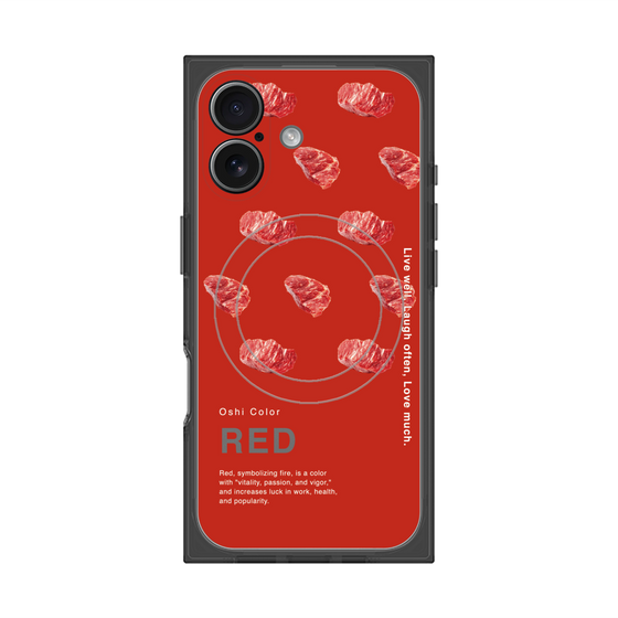 プレミアムスクエアケース with MagSafe［ RED-Meat ］